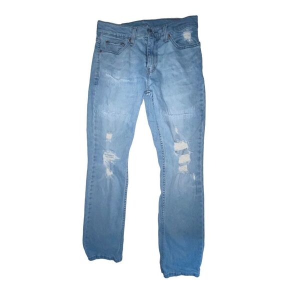 Levi's Men's 5'11 Stretch Slim Fit Distressed Jean - Picture 5 of 10